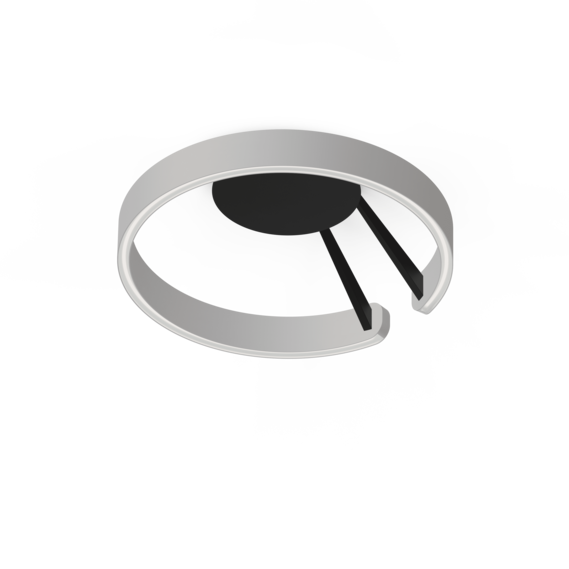 Luminaire in matt silver