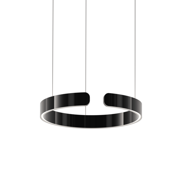 Luminaire in dark chrome