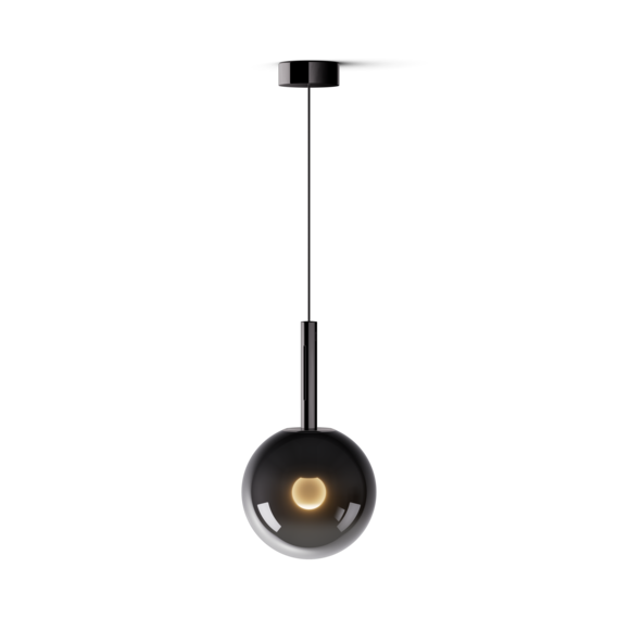 Luminaire in dark chrome