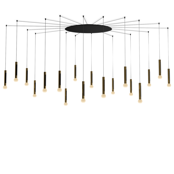 Luminaire in gold