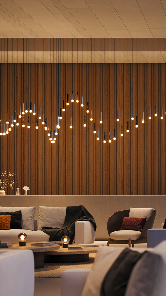 Coro moon sospeso CGI Hospitality Lobby