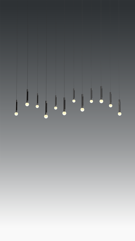 Occhio coro moon sospeso spider 12 dark chrome Pendelleuchte